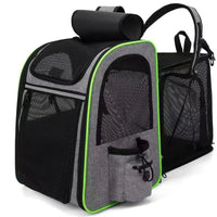 Pet Backpack Carrier Breathable Expandable - Cat Dog Travel Bag Portable
