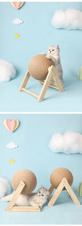 Load image into Gallery viewer, Cat Scratching Ball Toy: Sisal & Wood
