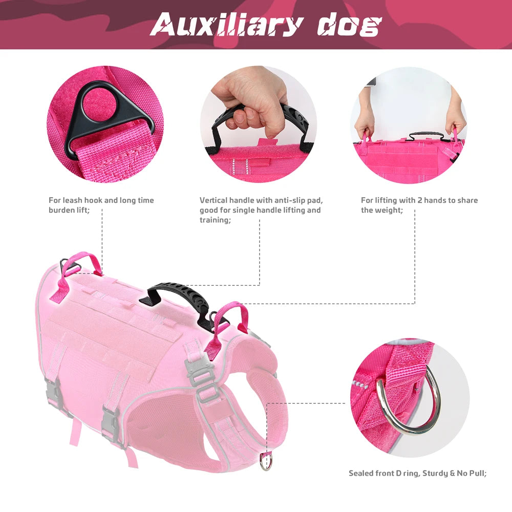 Tactical Dog Training Vest: No-Pull Harness