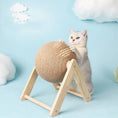 Load image into Gallery viewer, Cat Scratching Ball Toy: Sisal & Wood
