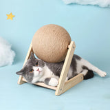 Cat Scratching Ball Toy: Sisal & Wood