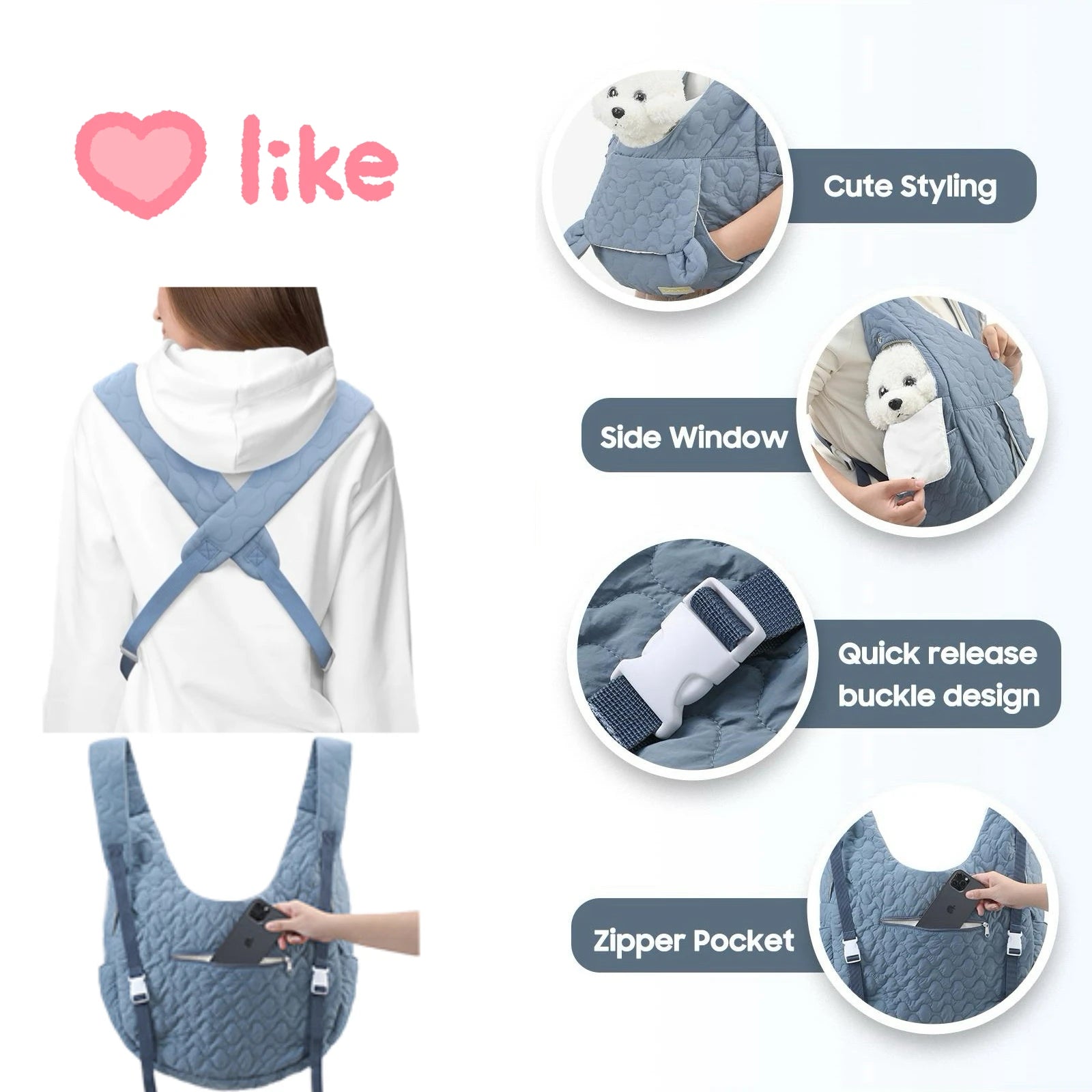 Pet Carrier Backpack for Small Dogs & Cats