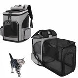 Expandable Pet Backpack Cats Dogs - Large Travel Carrier Portable Bag