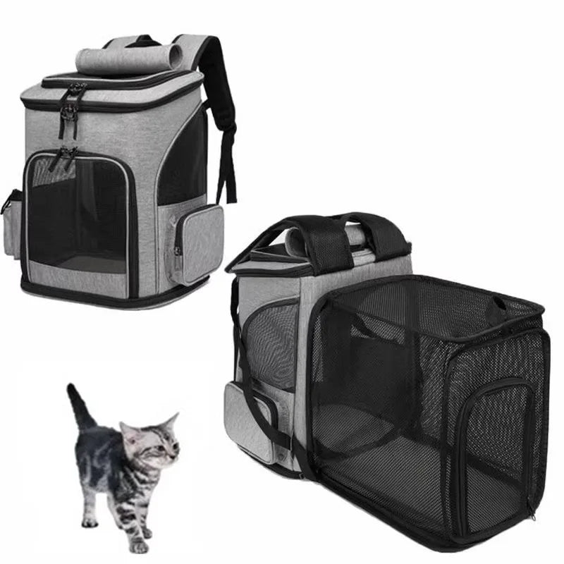 Expandable Pet Backpack for Cats and Dogs