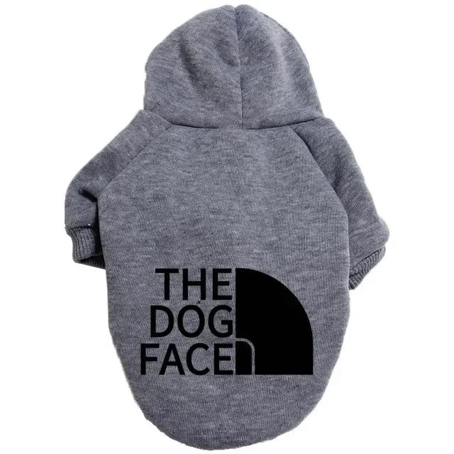 Text Pattern Dog Hoodies for Autumn and Winter