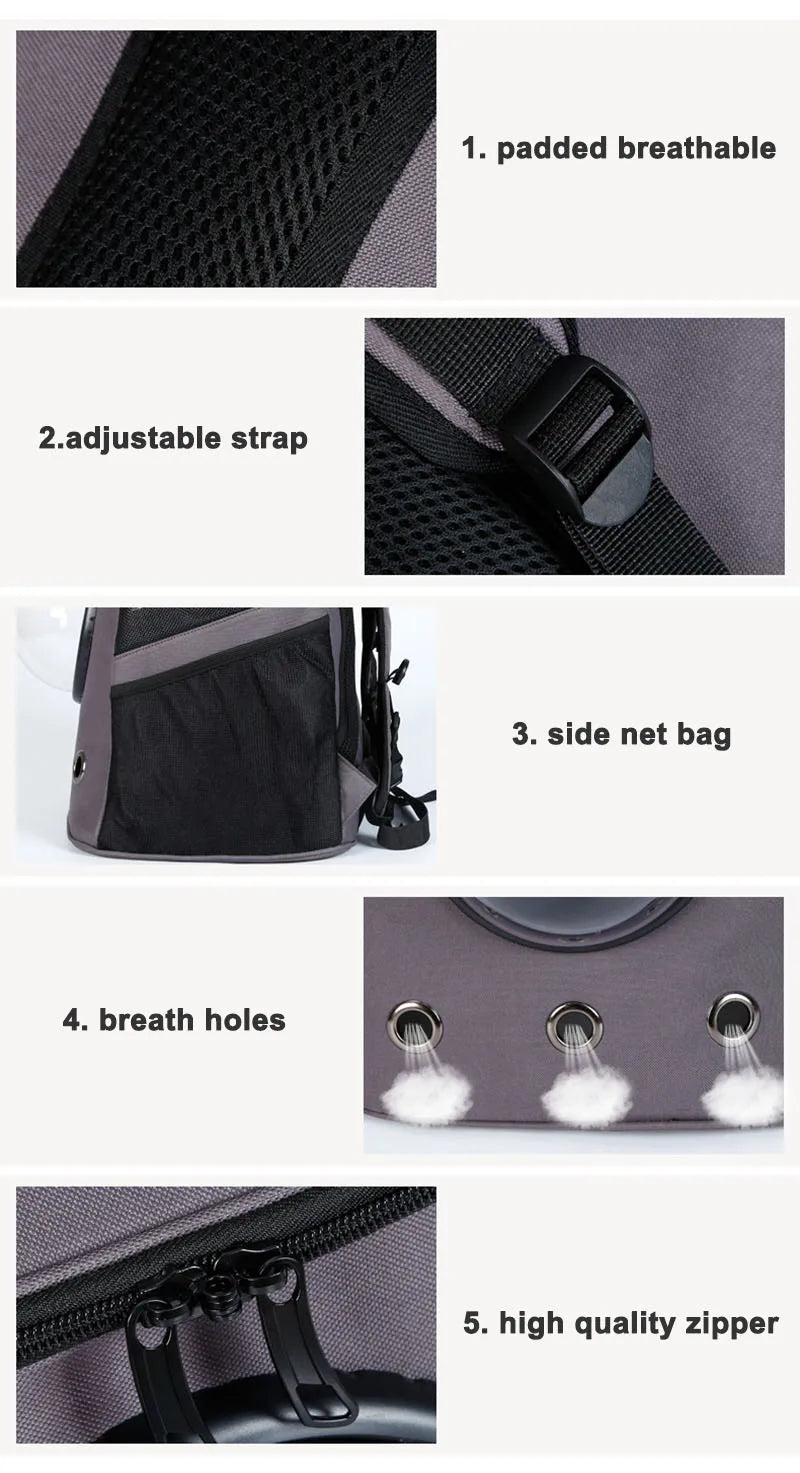 Cat Backpack Carrier with Space Capsule Bubble
