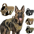 Load image into Gallery viewer, Tactical dog harness vest with quick-release buckles, shown on a German Shepherd.
