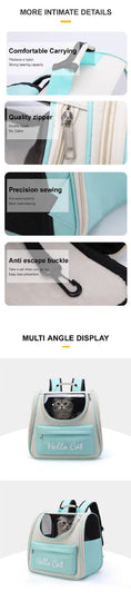 Load image into Gallery viewer, Cat Backpack Carrier: Breathable & Portable for Travel
