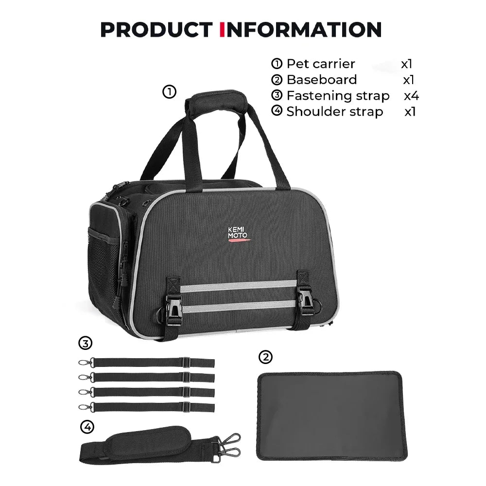 KEMIMOTO Motorcycle Pet Carrier Bag