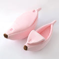 Load image into Gallery viewer, Banana Cat Bed: Cute & Cozy Pet House
