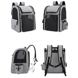 Pet Backpack Carrier Breathable Expandable - Cat Dog Travel Bag Portable