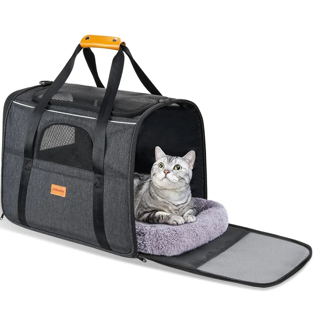 Soft pet carrier suitable for pets up to 14lbs.