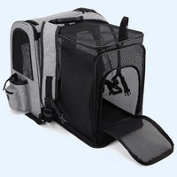 Pet Backpack Carrier Breathable Expandable - Cat Dog Travel Bag Portable