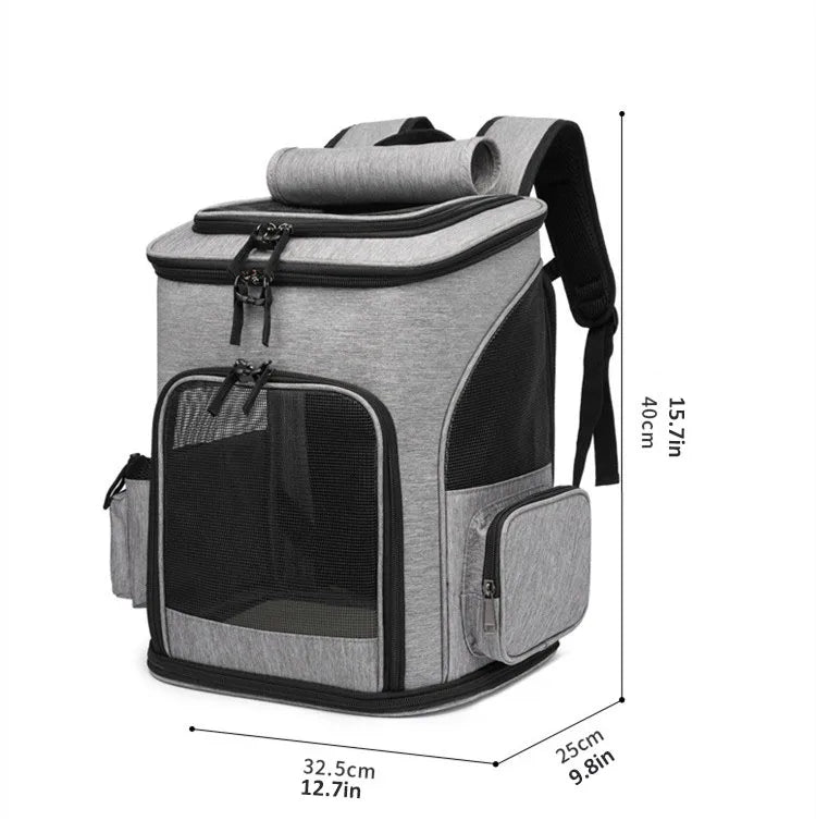 Expandable Pet Backpack for Cats and Dogs