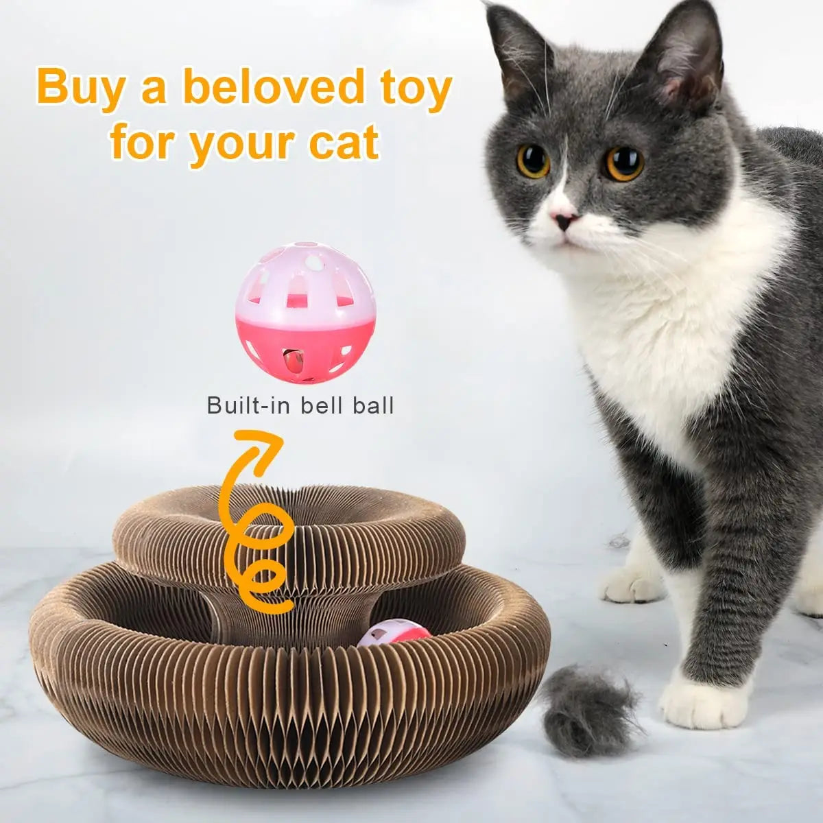 Cat Scratching Toy with Ball & Climbing Frame