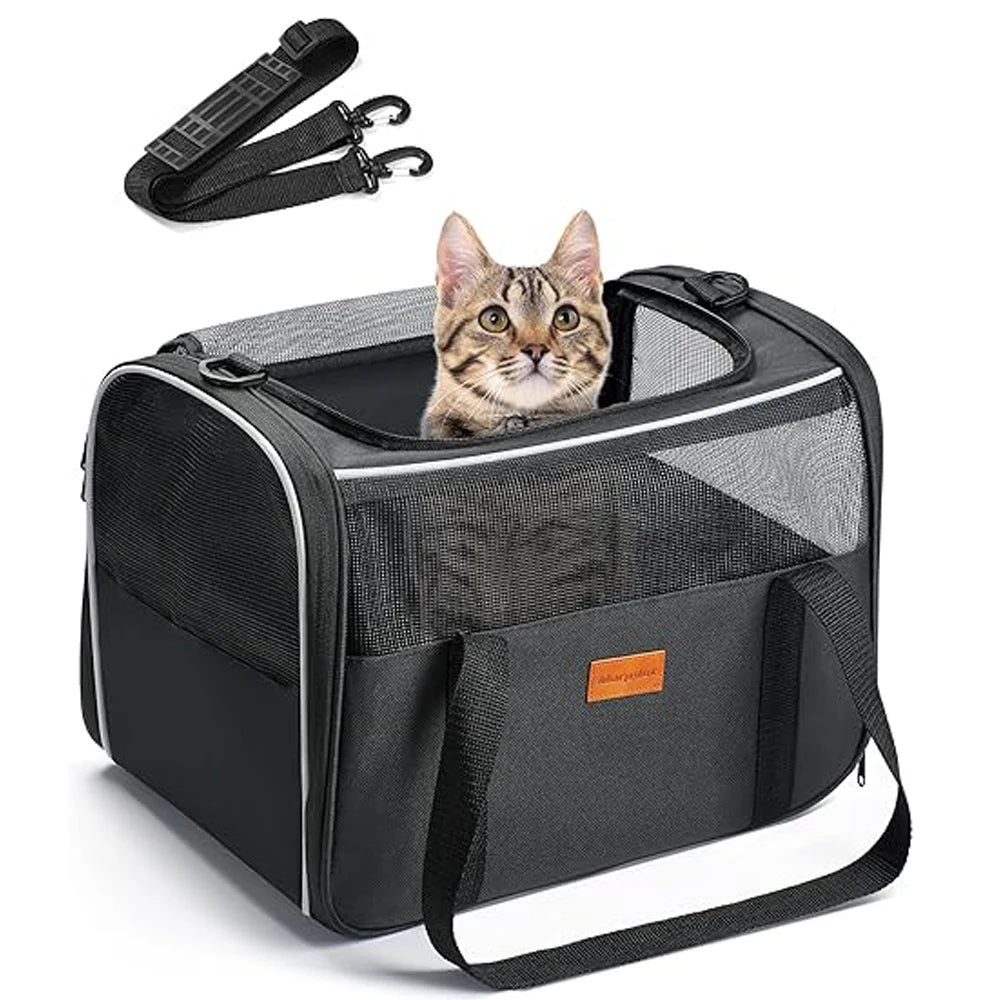 Soft Pet Carrier for Small Cats & Dogs up to 14lbs