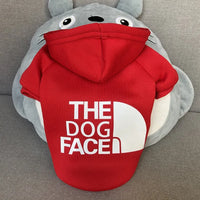 Text Pattern Dog Hoodies for Autumn and Winter