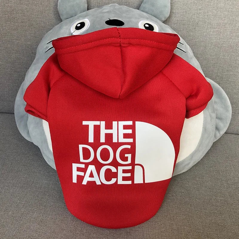 Text Pattern Dog Hoodies for Autumn and Winter