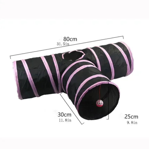 Foldable Cat Play Tunnel: Fun for Playful Pets