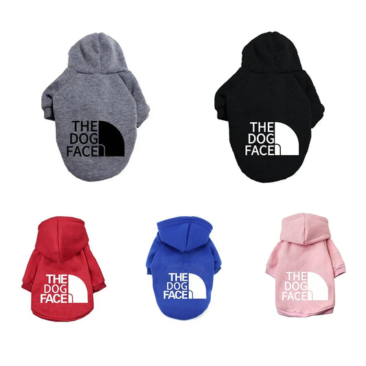 Text Pattern Dog Hoodies for Autumn and Winter