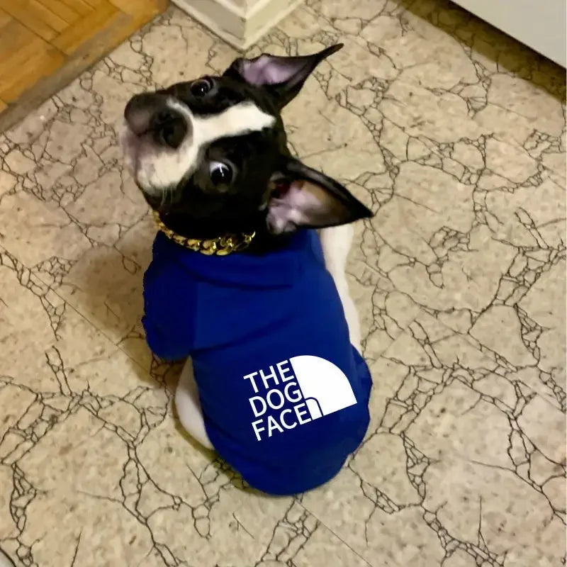Text Pattern Dog Hoodies for Autumn and Winter