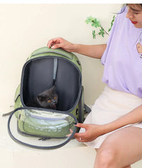 Cat Carrier Backpack Breathable - Pet Travel Bag Transparent Window