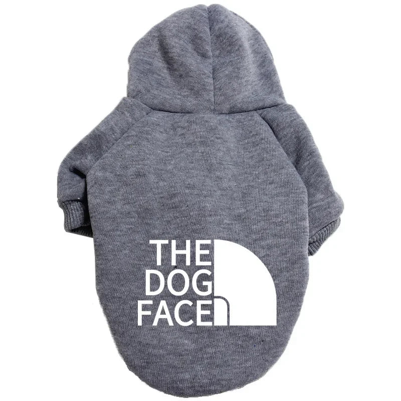 Text Pattern Dog Hoodies for Autumn and Winter