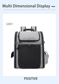 Pet Backpack Carrier Breathable Expandable - Cat Dog Travel Bag Portable