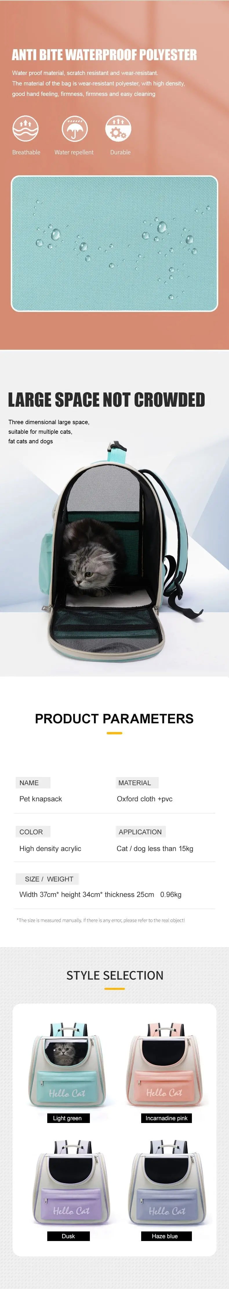 Cat Backpack Carrier: Breathable & Portable for Travel
