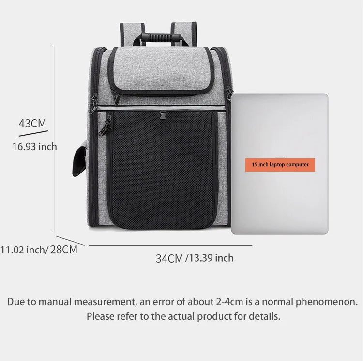 Pet Backpack Carrier: Breathable & Expandable