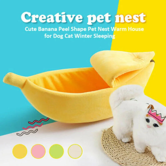 Banana Cat Bed: Cute & Cozy Pet House