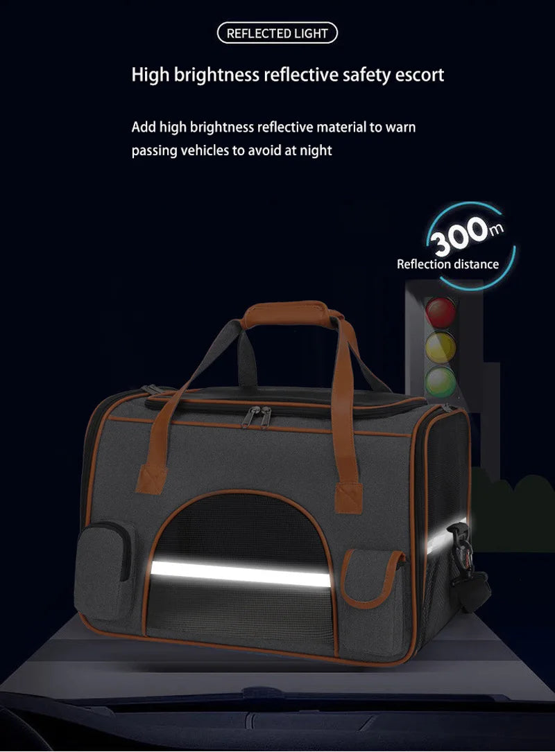 Portable Cat Carrier Bag for Travel: Soft-Sided Pet Carrier