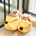 Load image into Gallery viewer, Banana Cat Bed: Cute & Cozy Pet House
