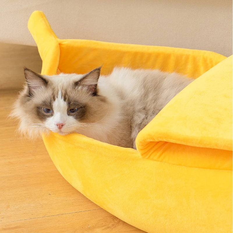 Banana Cat Bed: Cute & Cozy Pet House
