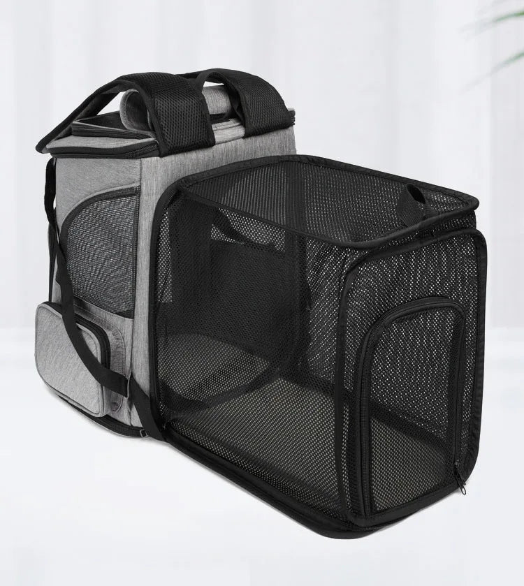 Expandable Pet Backpack for Cats and Dogs
