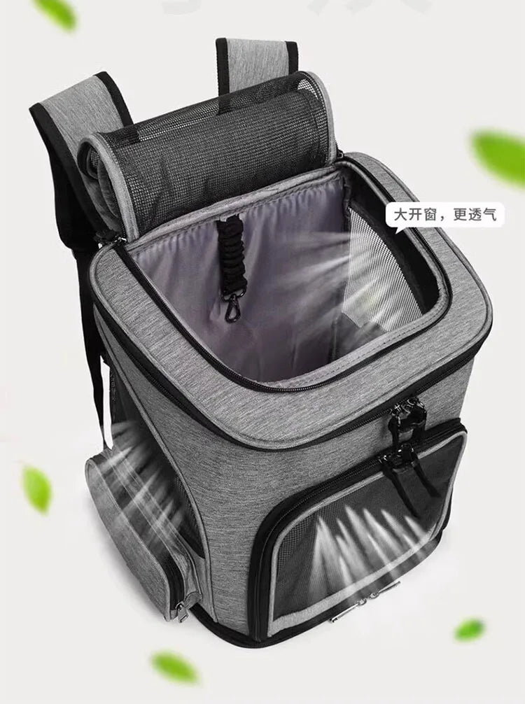 Expandable Pet Backpack for Cats and Dogs