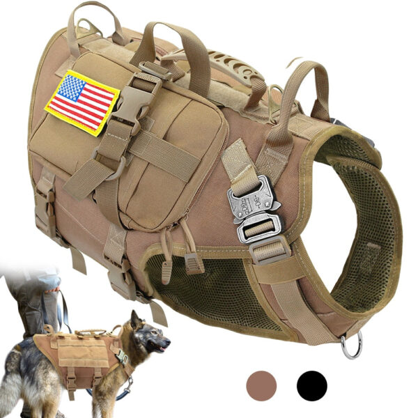 Military-Grade No-Pull Tactical Dog Harness YourCatBackpack