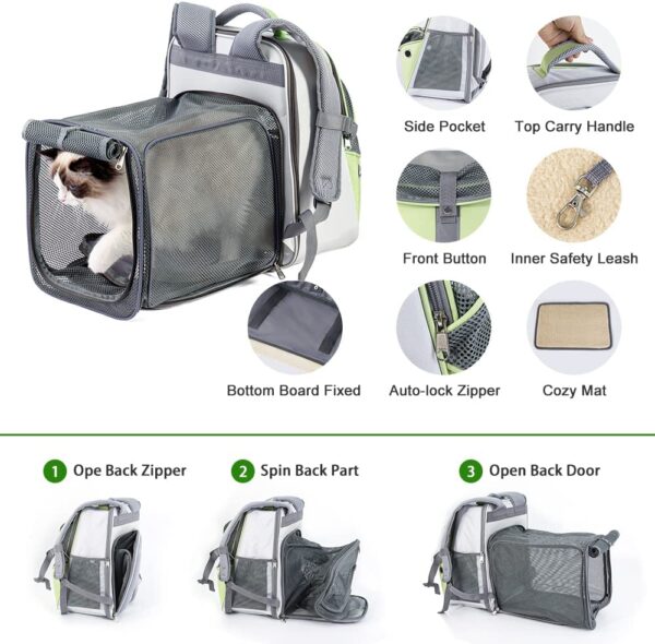 Large Capacity Expandable Travel Cat Carrier Backpack YourCatBackpack