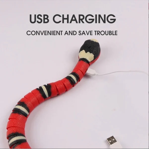 Smart Sensing Interactive Snake Cat Toy with USB Charging YourCatBackpack