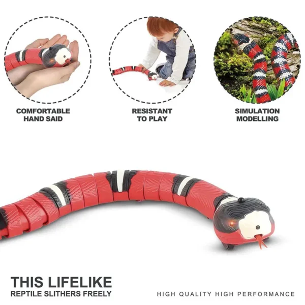 Smart Sensing Interactive Snake Cat Toy with USB Charging YourCatBackpack