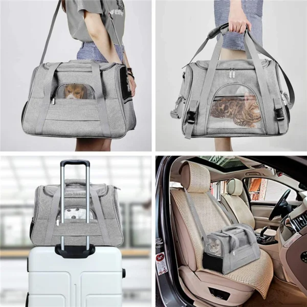 Breathable Foldable Cat Dog Carrier Bag – Airline Approved YourCatBackpack