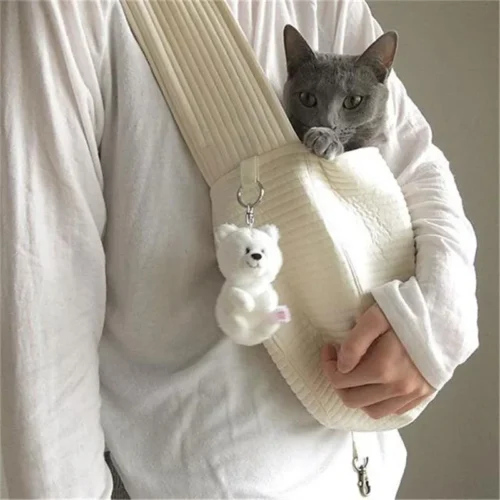 kf Hda44bb6028904a7bb422201221dde335G Handmade Dog Bag Pet Kitten Carrier Outdoor Travel Handbag Canvas Single Shoulder Cat Bag Sling Comfort Home