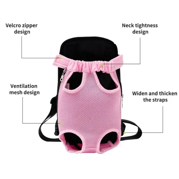 kf S3239eb11e22b4cbf92c6d0a527782108q 1PC Adjustable Pet Cat Chest Backpack For Outdoor Carrying Mesh Ventilation For Hiking Camping Trips Sling Adjustable Pet Chest Backpack with Mesh Ventilation for Outdoor Adventures