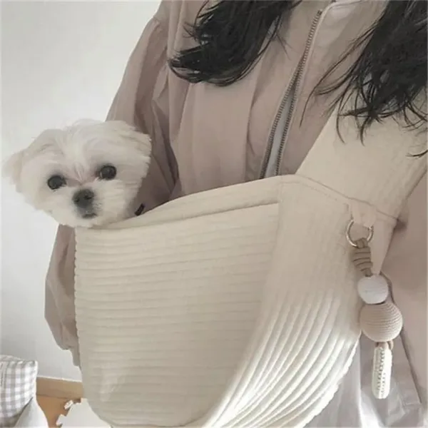 kf S8980c714aadf433f9009198ec6fd118e6 Handmade Dog Bag Pet Kitten Carrier Outdoor Travel Handbag Canvas Single Shoulder Cat Bag Sling Comfort Luxury Handmade Canvas Dog Sling Carrier & Puppy Tote Bag