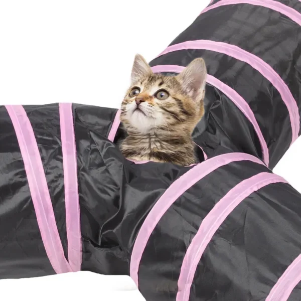 kf S1c9ef7cc4c0d48d88812828c2dbe56d3l Wear resistant Cat Play Tunnel Foldable Pet Animal Tunnels with Crinkle Playing Toy for Cats Guinea Foldable Wear-Resistant Cat Tunnel with Crinkle Toy for Cats, Guinea Pigs & Rabbits