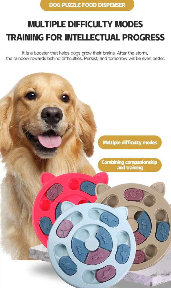 kf S8ca848ad04484645a51de9c895cc29403 Pet toys cats and dogs relieving boredom feeding plates slow food bowls interactive brain training feeding Interactive Pet Feeding Plate for Dogs and Cats to Relieve Boredom