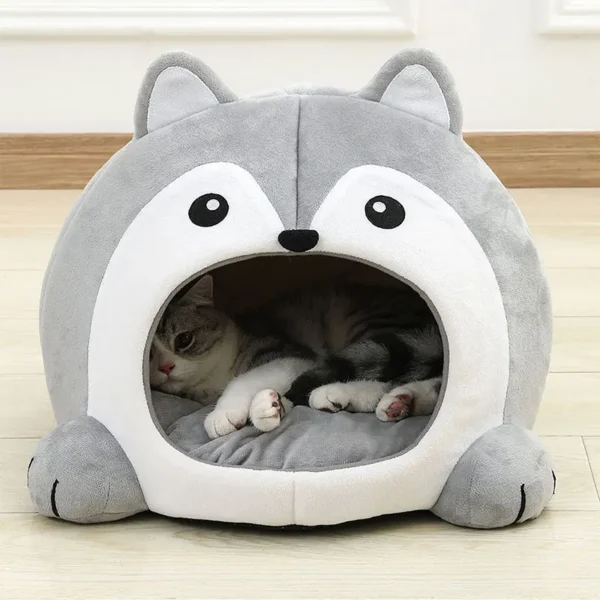 kf Sfd8ea1a0c0ac459499de43276225d1bbU Very Soft Cat Bed Pet Basket Cat House Sofa Small Dog Lounger Cushion Kittens Cave Puppy Ultra-Soft Cat Bed & Pet Basket for Cats and Small Dogs – Cozy Cave House Tent